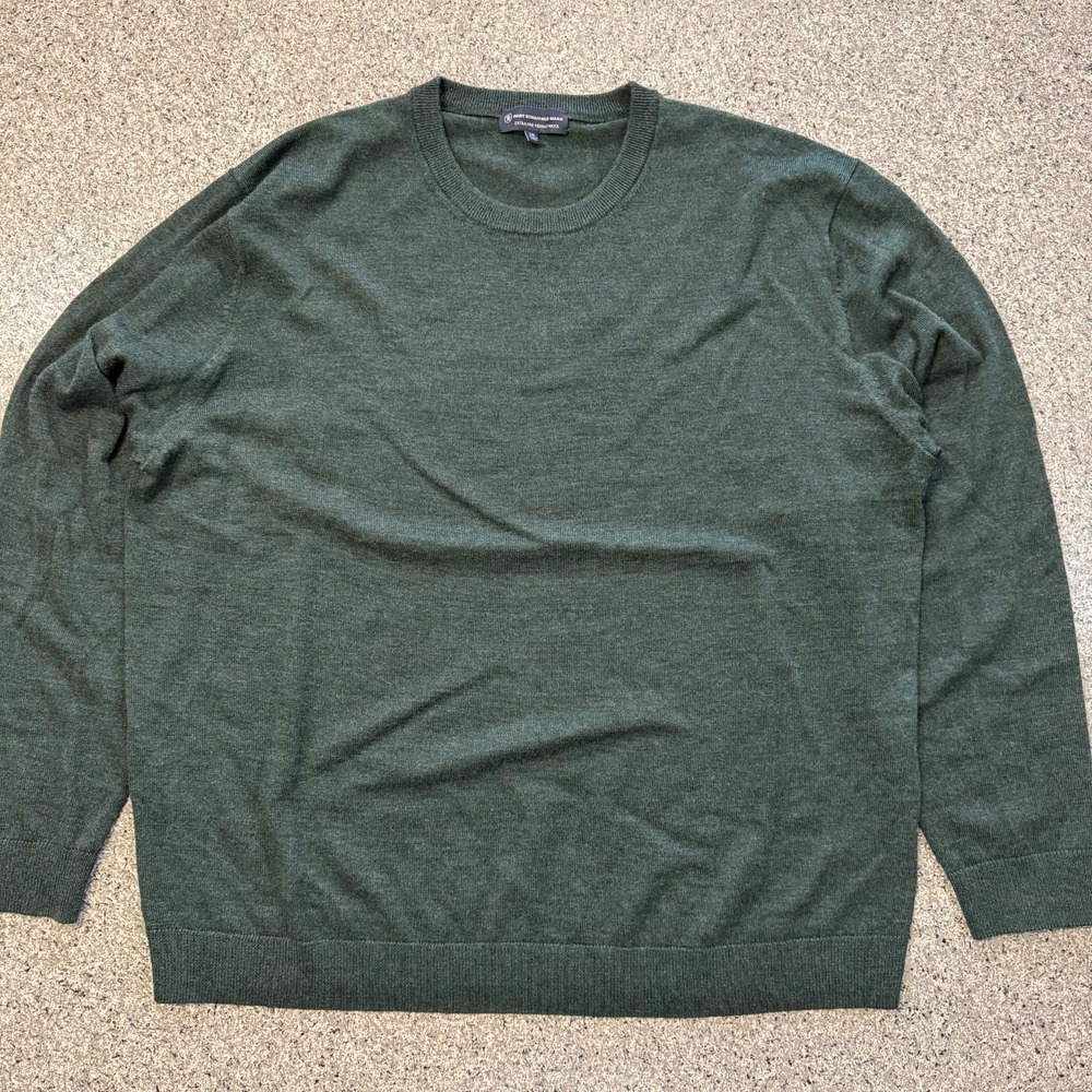 Hart Schaffner Marx Extra Fine Merino Wool Sweater Mens XXL Green Crewneck